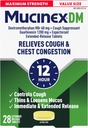 Mucinex の咳の抑制剤および Expectorant、DM の最高の強さ 12 時間タブレット、28ct、1200 の mg Guaifenesin、Chest の輻輳を取り除きます、ぬれたおよび乾燥した咳、# 医者は OTC の Expectorant を推薦しました