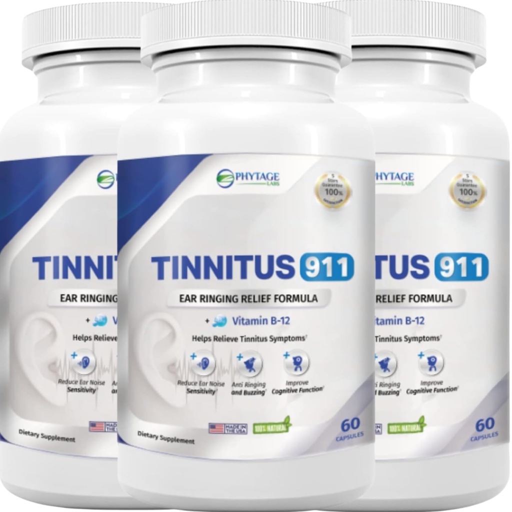 Tinnitus 911 - Tinnitus救済サプリメント - 耳鳴り救済 - 3パック