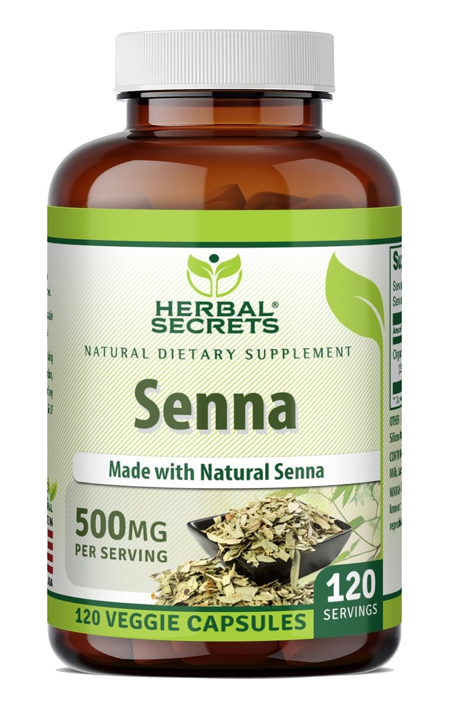 草の秘密のセナの補足 | 500 Mg | 120 野菜のカプセル | 天然のセナ製 | 非GMO | グルテンフリー | アメリカ製