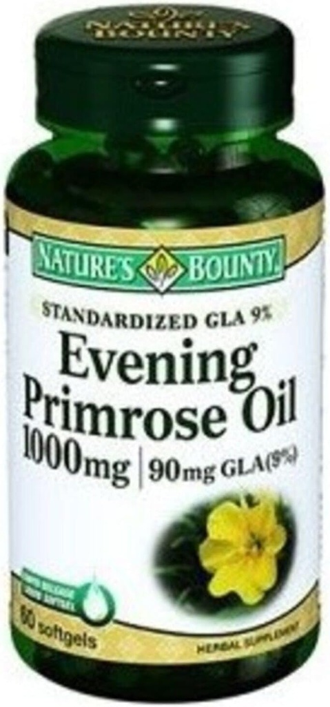 Nature's Bounty Evening Primrose オイル, 90mg, 60 Softgels (パック 3)