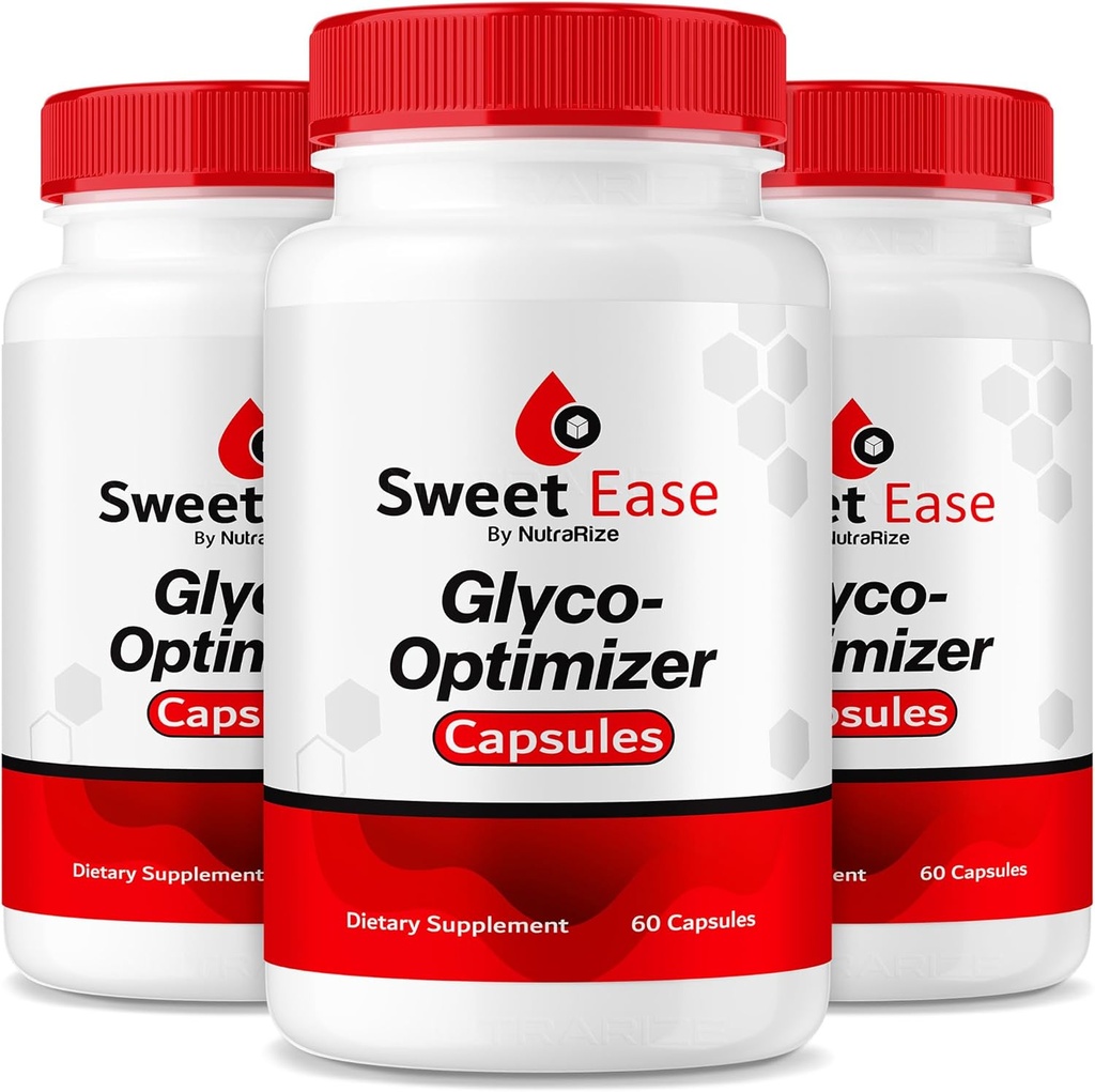 NutraRize (Pack of 3 Sweet Ease Glyco Optimizer Capsules, Glyco Support, Natural Blood Support Pills, Reliever Glycogen Pressure Review (180 Capsules)