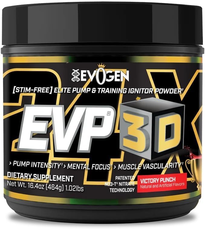 Evogen EVP 3D - 男性と女性のための刺激的で自由な事前のワークアウトの粉 | 砂糖はエネルギー及びポンプのためのベータ アランナインそしてクレアチンが付いている非刺激的なプレワークアウトを放します | 勝利パンチ | 40 のサービング