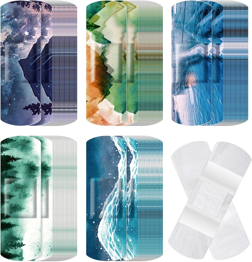 120 PCの生地の付着力の適用範囲が広い包帯のバルクによって分類される形およびパターン非棒パッドが付いている小さい多彩できれいな生地の包帯3 x 1インチの切口の傷は女性(ヴィンテージ)をおおいます