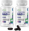 900 mgのリポソームNAD+ トランスレスベラトロール300mg、交換NMN、優れた吸収、DNA修復とブーストNAD +、老化防衛、エネルギー、120Softgels、2パックのための真のNADプラスサプリメント