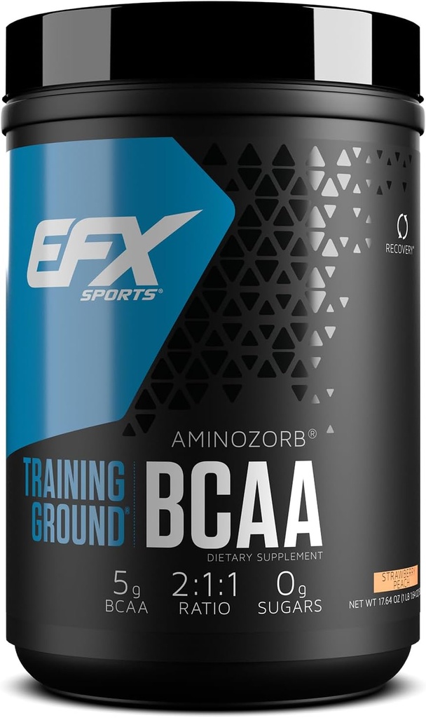 EFXスポーツトレーニンググラウンド BCAA | 完全安定・高溶性アミノ酸サプリメント | プレ・イントラ・ポストワークアウト | 砂糖フリー | 500グラム