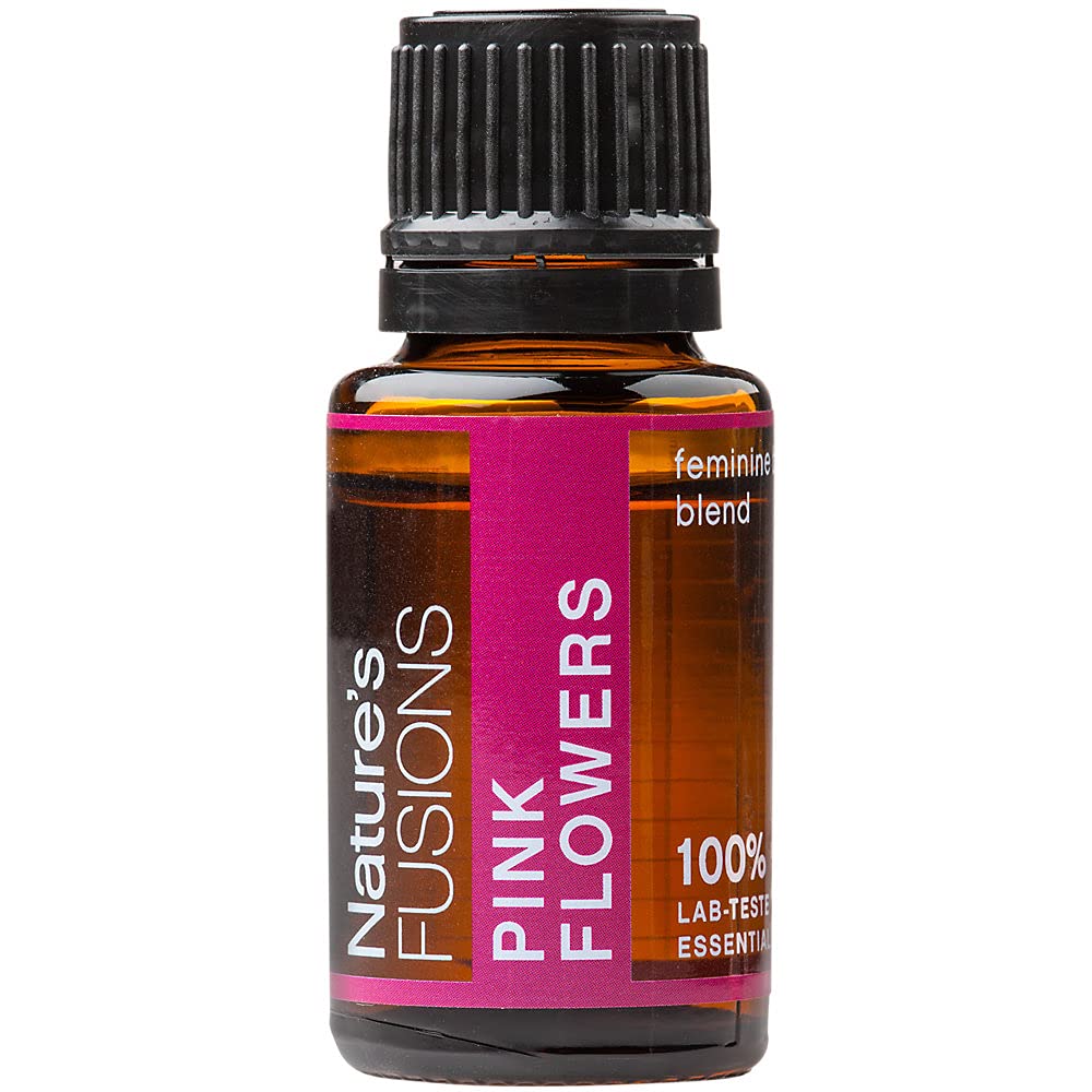 Nature's Fusions ピンクフラワーズ、100% アロマセラピーとトピック使用のための純粋で自然なエッセンシャルオイルブレンド、.5 Fl Oz (パッケージ 1) (15 mL)