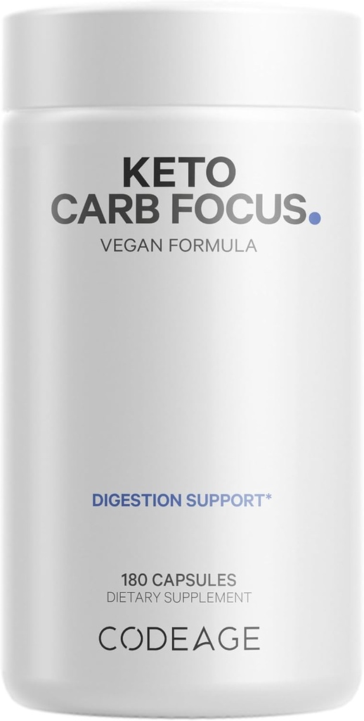 Codeage Keto Carb, 白い腎臓豆, 緑茶 & シナモンバークサプリメント, トリプルアクション Ketoチートビーガンピル, ケトジェニック, 低炭水化物ダイエット砂糖, 3 ヶ月の供給, GMO非, グルテンフリー, 180 カプセル