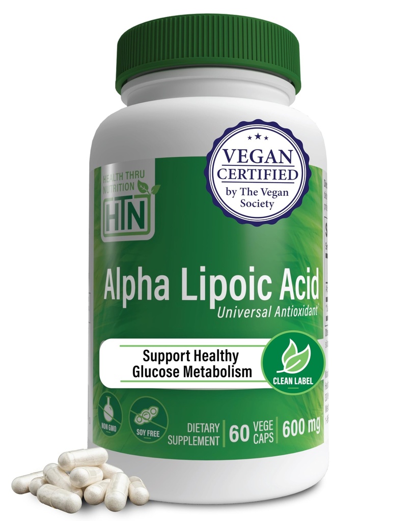 健康のThruの栄養のアルファリポ酸600mg 60のサービング  認定ビーガン  普遍的な酸化防止剤  Non-GMOの第3党によってテストされる、hypoallergenicのグルテンフリー、大豆はALAのカプセルを放します
