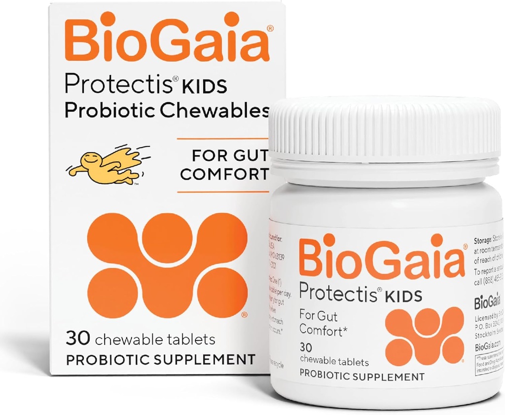 BioGaia Protectis Kids | 年齢3歳以上のプロバイオティクス | 時折消化器疾患の発症とレギュレーションの増進 | アレルギー・乳製品・大豆・グルテンフリー | 30年にわたる研究 | 30日の供給