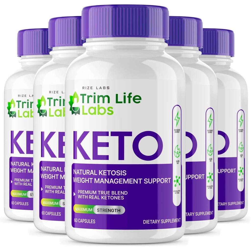 rize labs - トリムライフラボケトカプセル - 減量の丸薬 - サポート最大強度フォーミュラ、Keto + ACVサプリメント(300カプセル)