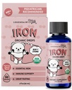 子供のためのレジェンダシーミルクオーガニック液体鉄サプリメント - 子供のための砂糖無料液体鉄 - 年齢のための4ヶ月から3年 - チェリーフレーバー、60のサービング