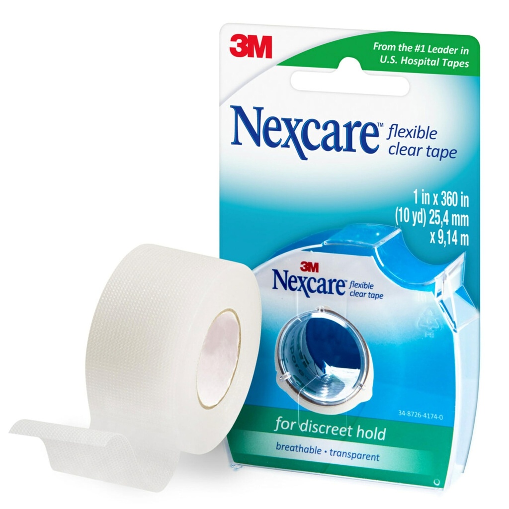 Nexcare適用範囲が広い明確なテープ、防水透明な医学テープ、保護しまドレッシングおよびカテーテルの管- 1 x 10 Ydsのテープの1ロール