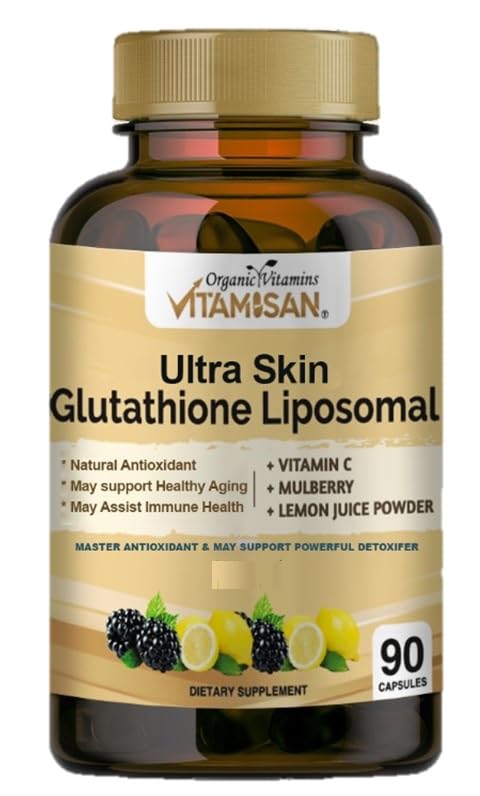 VITAMISAN Glutathione Liposomal、NAC、ミルクのアザミ、コラージュン、合計、90カプセル、米国製、新しい