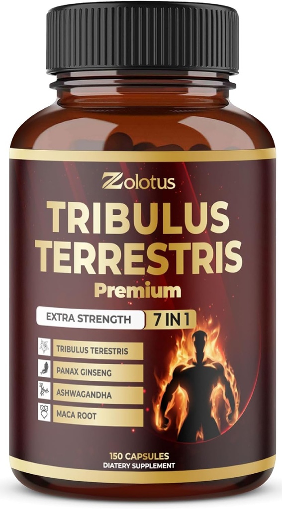 Tribulus Terrestris Supplement for Men & Women, 5-Month Supply with Ashwagandha, Panax Ginseng, Saw Palmetto, Maca, Shilajit, 150 Count