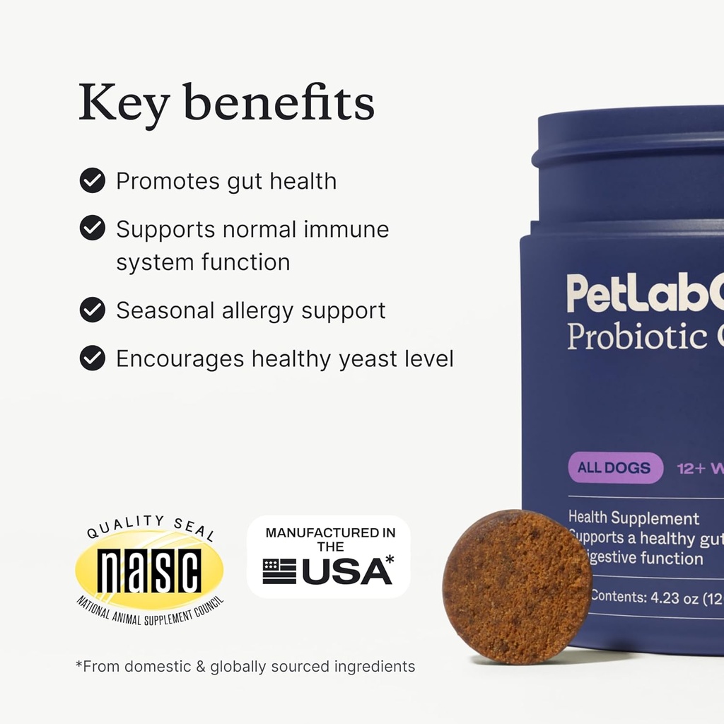 PetLab Co. - グット&イヤーヘルスバンドル:犬のためのプロバイオティクス、サポートガット健康&季節アレルギー、犬用イヤークリーナー、イースト&ヘルシーイヤーキャナルをサポート - 簡単にフォーミュラを使用する