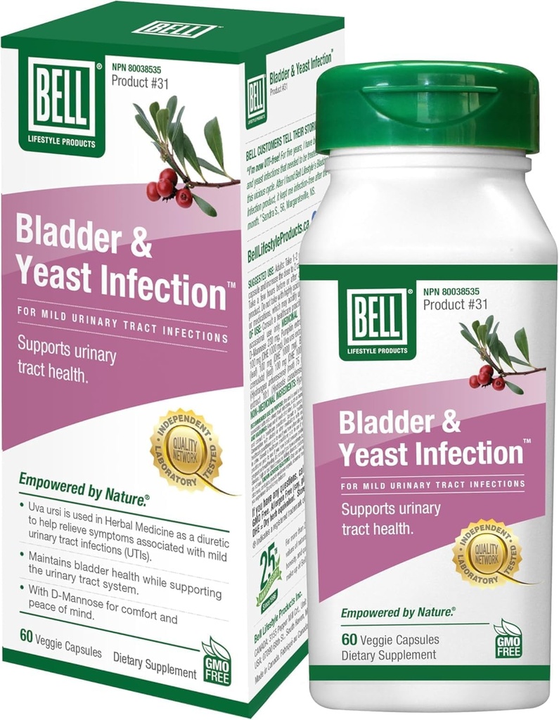 Bell Lifestyle Products Bladder Health & Yeast Balance | 60 Capsules