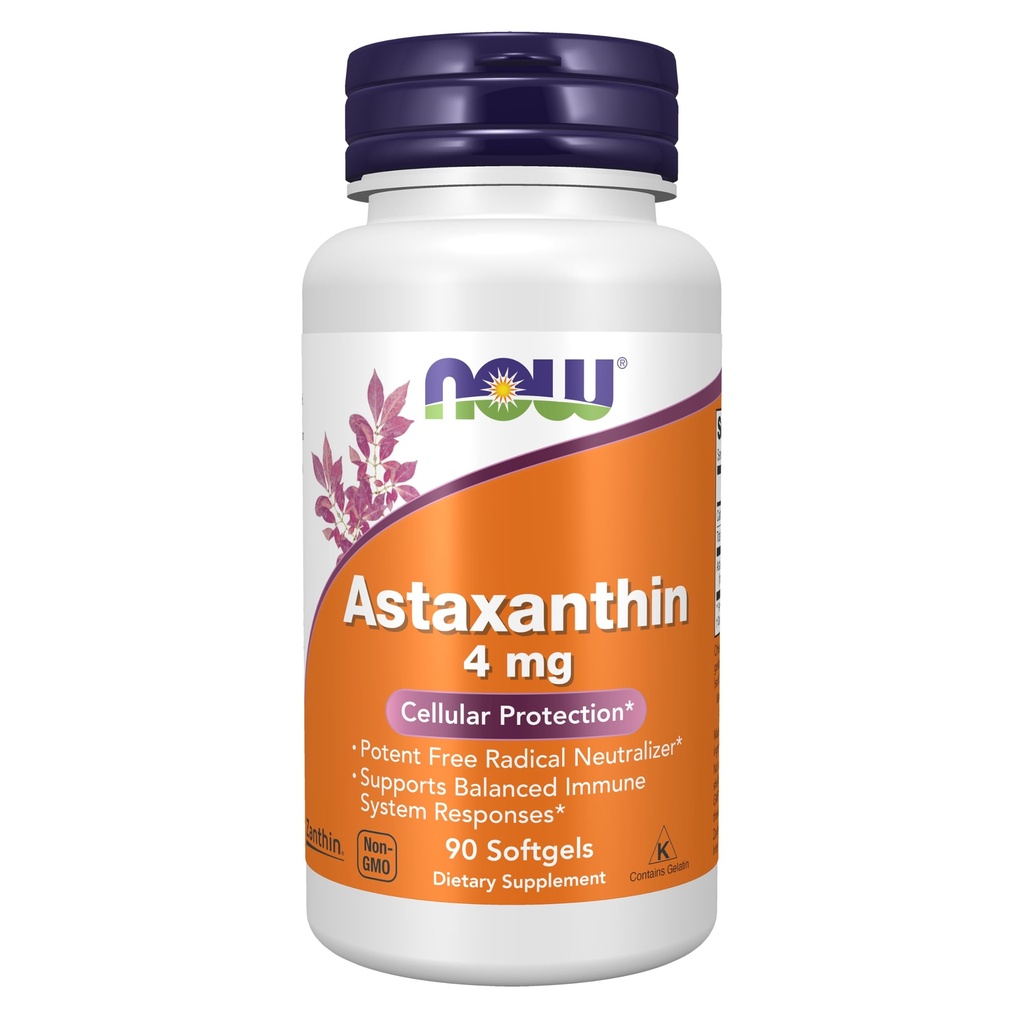 NOWの補足、非GMO HaematococcusのPluvialis Microalgaeから得られるAstaxanthin 4のmgは自然にLutein、Canthaxanthinおよびベータ カロテン、90 Softgelsを発生させました