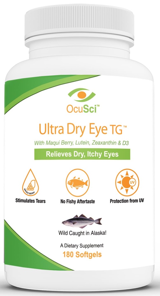 乾燥、かゆみの目- 1700mg Triglyceride Omega-3 + EPA及びDHA、Lutein、Zeaxanthin、B12、D3-60のサービング(超乾燥した目、UDETG - 2か月)を緩和するのを助けるように調整される