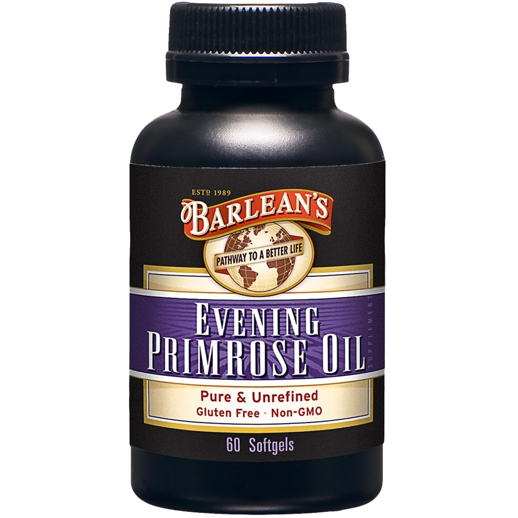 Barlean's Evening Primrose オイル Softgels with Gamma-Linolenic 酸(GLA) - 非GMO、グルテンフリー - 60 ソフトゲル