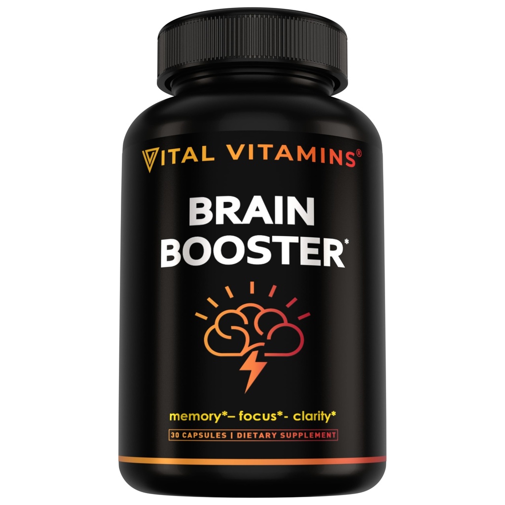 ビタミンBrainは、Bacopa Monnieri - 記憶と焦点のために - 向知性脳ブースター - 大人とシニアのためのカフェインフリーサポート - 非GMO、30日の供給、30カプセル