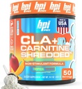 BPI スポーツ CLA + カルニチン シュレッダー - エネルギーとサポートに脂肪細胞 リーン 筋肉、ブースト メタボリズム - 非興奮剤 L カルニチン サプリメント - トロピカル マンゴー (14.1 oz。 / 50 サービング)