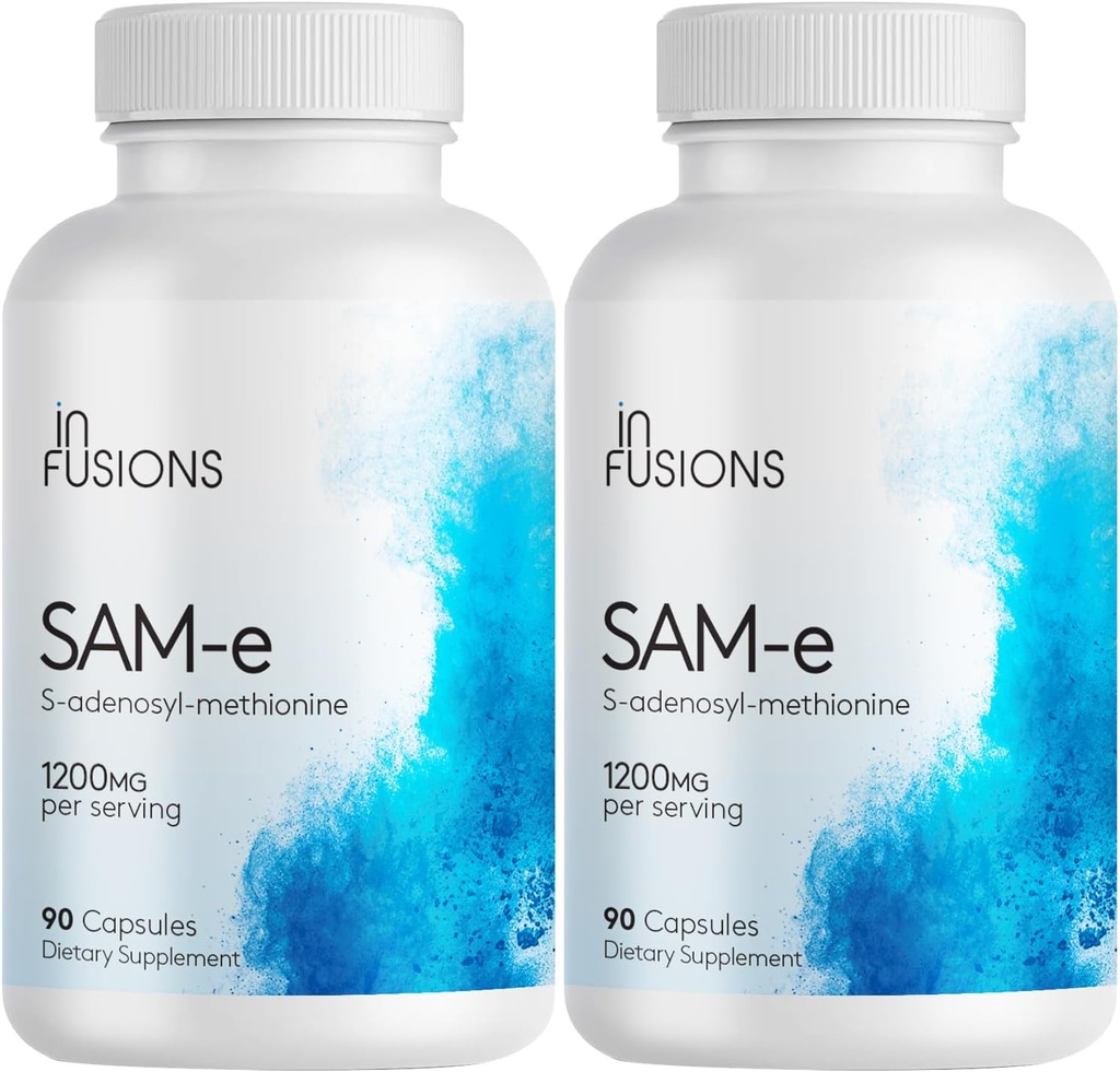 Infusions Maximum Strength Pure SAM-e 1200mg 90 Vegetable Capsules (S-adensoyl-methionine) (2)