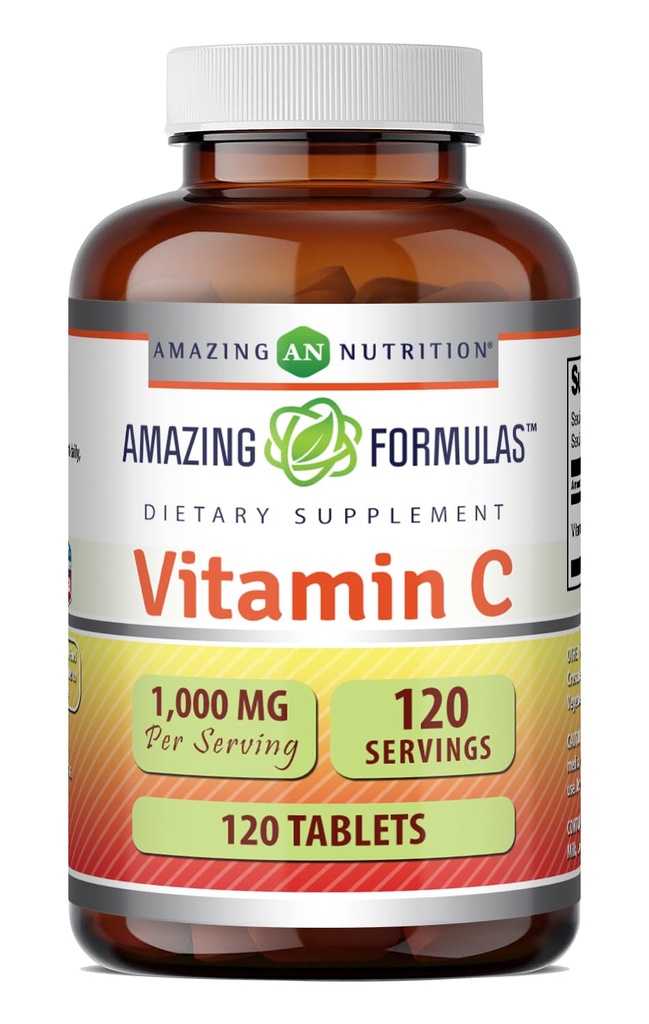 アメイジングフォーミュラビタミンC 1000 Mg | タブレットサプリメント | ノンGMO | グルテンフリー | アメリカ製(1パック | 120カウント)