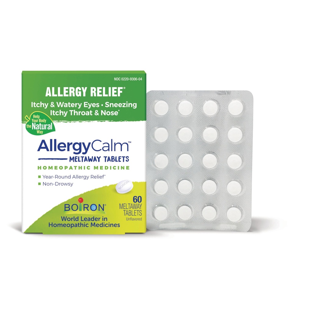 Boiron AllergyCalmは、アレルギーとヘイ・フィーバーの症状から救済のための錠剤をスネーズ、Ranny Nose、およびかゆみの目や喉 - 60カウント