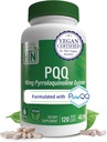 Health Thru Nutrition PQQ 40mg 120 Servings Pyrroloquinoline Quinone as PureQQ | Promotes Mitochondrial Biogenesis | Certified Vegan | Non-GMO Gluten Soy Free Capsules| Clean Label PQQ Supplement