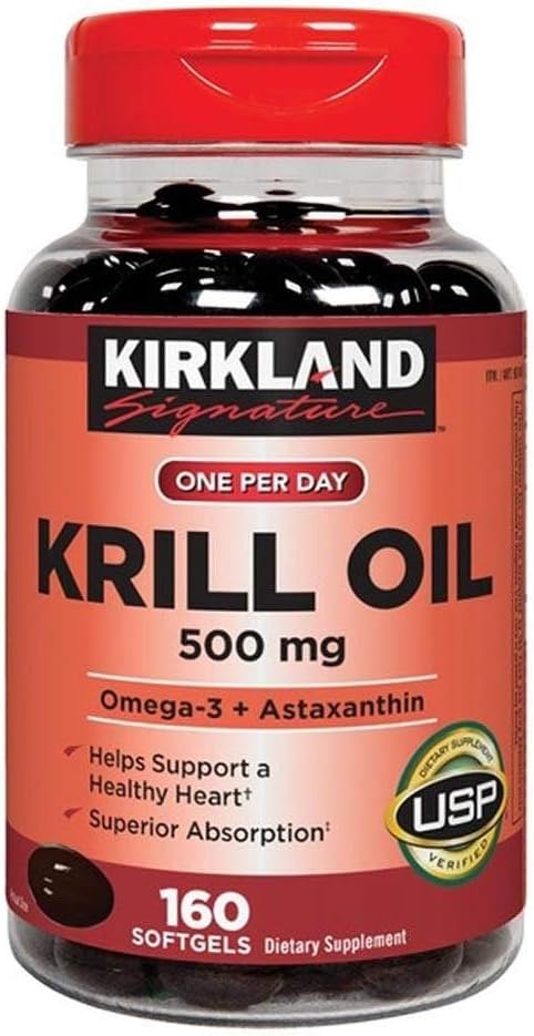 Kirkland Signature Krill Oil 500ミリグラム160ソフトジェル