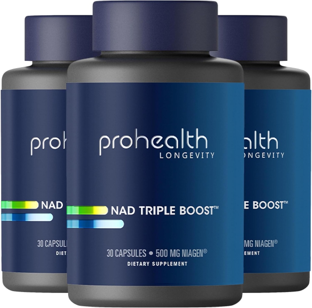 ProHealth NADトリプルブースト。 3X NAD +オプティマイザ。 ドクターフォーミュレート、余分な強さの補足、500mg Niagen Nicotinamide Riboside NR (NMNの活動的な原料) 30のサービング(3のパック)を含んでいます