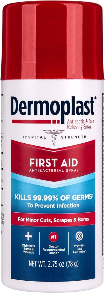 Dermoplast の救急処置のスプレー、マイナー カット、Scrapes および焼跡、2.25 Ounce のための分析及び防腐性スプレー