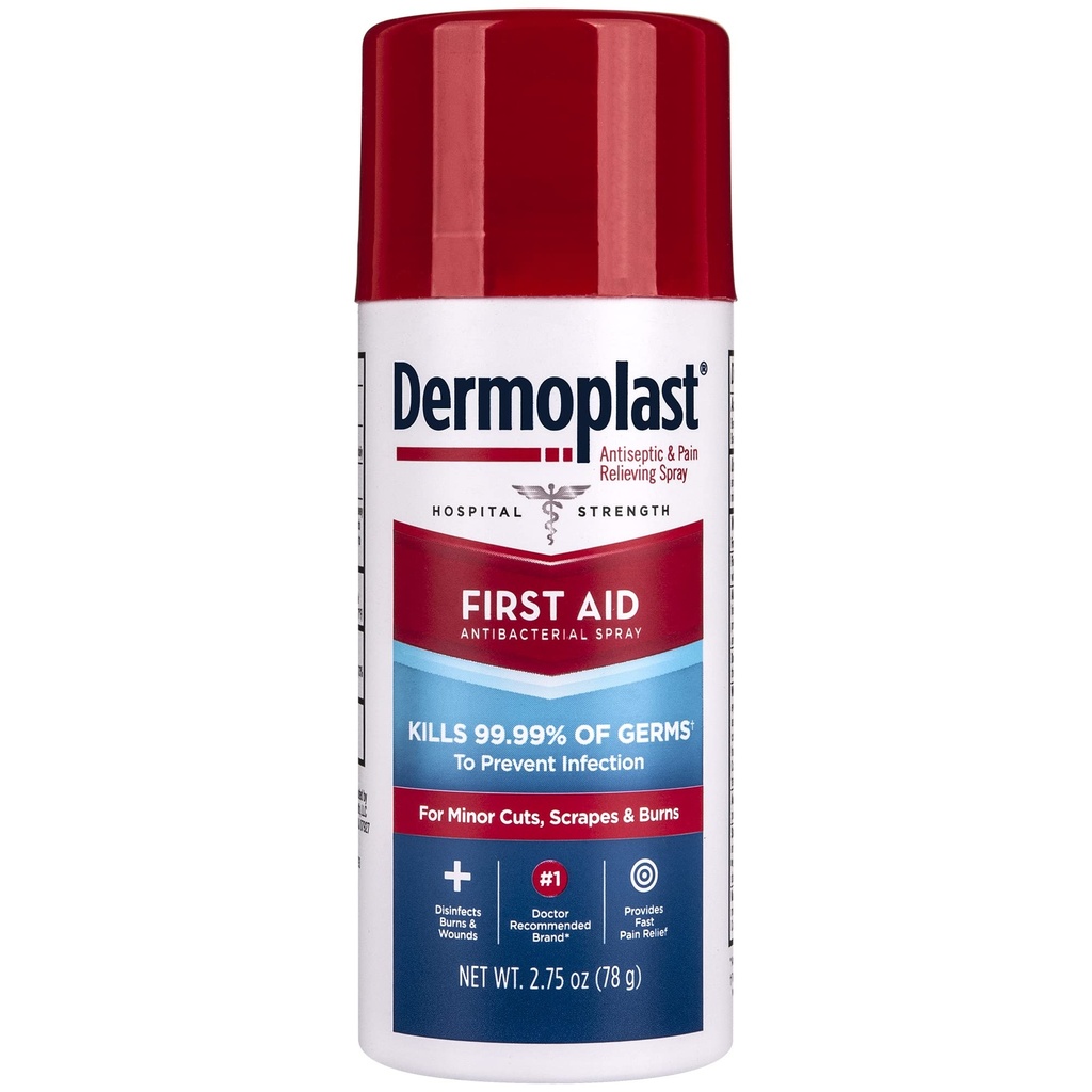 Dermoplast の救急処置のスプレー、マイナー カット、Scrapes および焼跡、2.25 Ounce のための分析及び防腐性スプレー