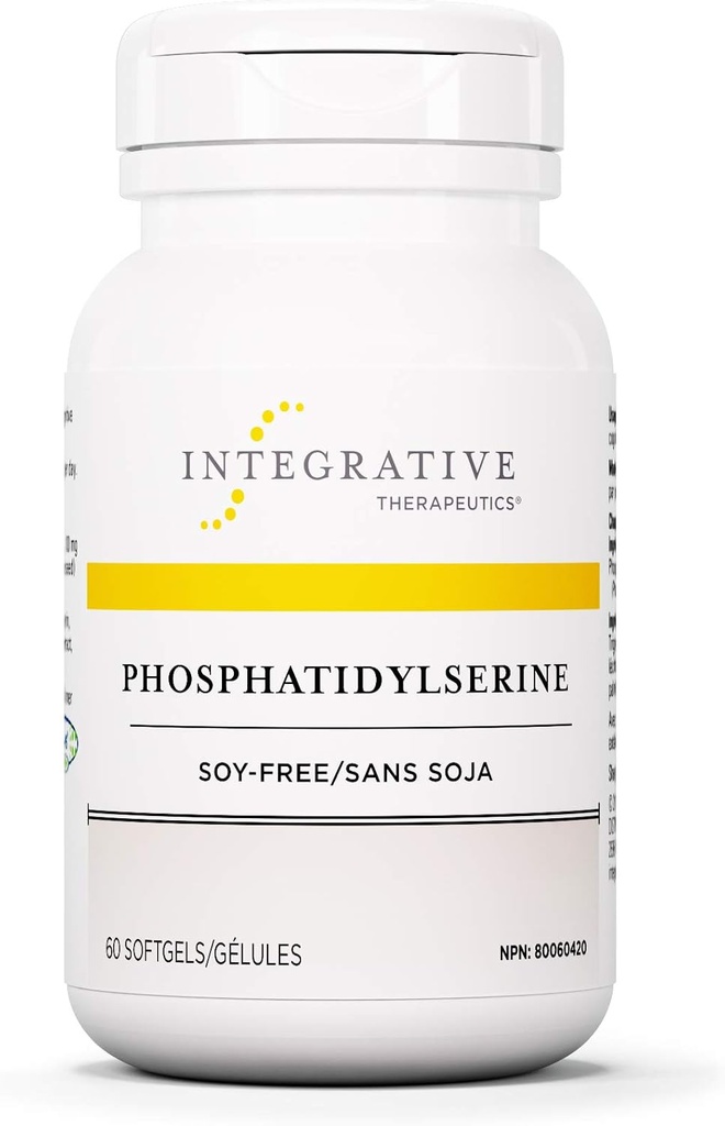 Integrative Therapeutics Phosphatidylserine - 脳機能サポートサプリメント* - ヘルシーなストレス対応をサポート* - グルテンフリー、大豆フリー、乳製品フリー - 60 Softgels(60のサービング)