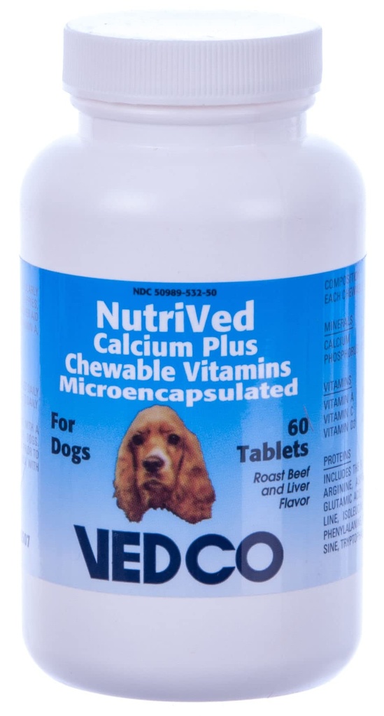 犬のためのChewableビタミンとNutriVedカルシウム - 60錠
