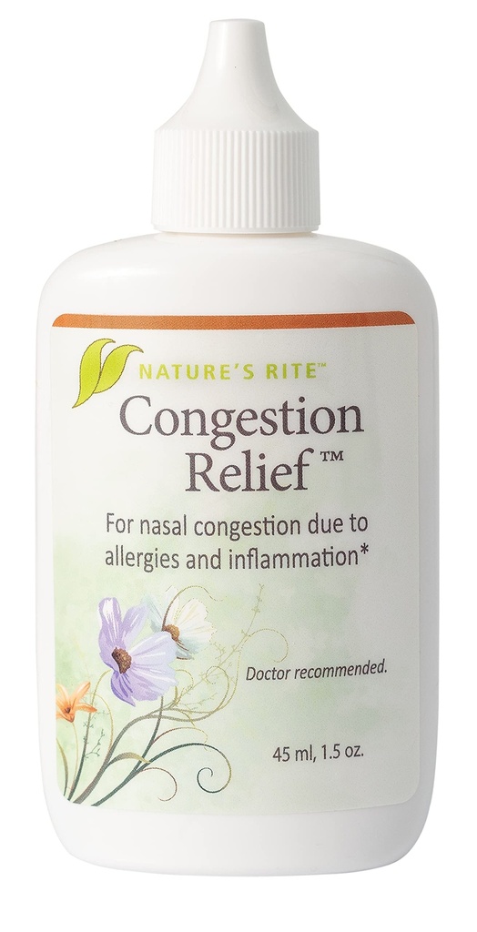 Nature's Rite鼻スプレーDecongestant、Congestion救助、1.5 oz。(45 mL)、ポータブル、すべての自然なSinus鼻スプレー、アレルギーおよび汚染の刺激のための非依存性Sinus救済