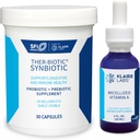 Klaire Labs Ther-Biotic Synbiotic Probiotic(30カプセル) & Micellized Vitamin A Liquid(1oz / 600サービング) 5000 IUバンドル - 消化の健康と免疫サポート - Hypoallergenic 2製品セット