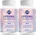 Liposomal の Hyaluronic の酸は 1000mg-high の生物学的に利用できる食事療法の Hyaluronic のカプセルと 200 の mg Tremella の二重強さの皮の加水、接合箇所の潤滑、2 のパックのための多糖類を補います
