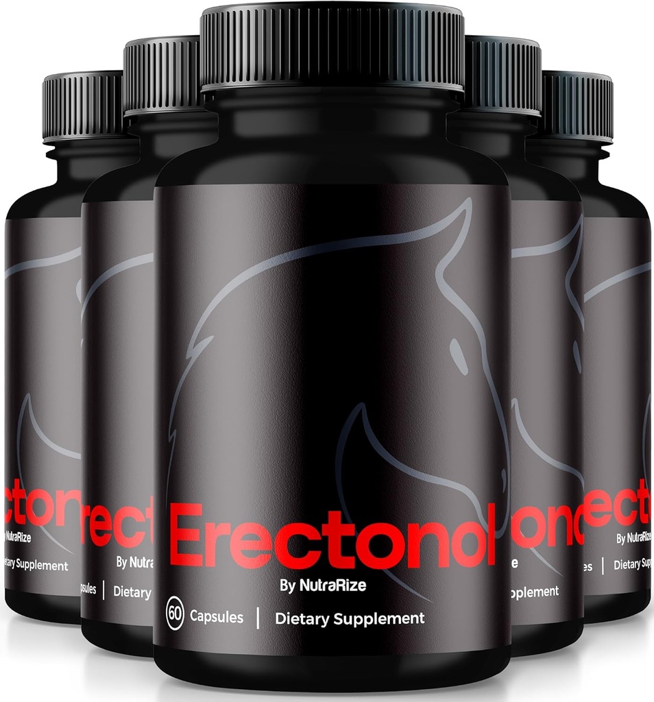 (5 Pack) Erectonol Capsules for Men, Erectonol Male Dietary Supplement, Daily Formula for Men's Wellness and Peak Performance, Advanced Formula Pills for an Active Lifestyle, Reviews (300 Capsules)