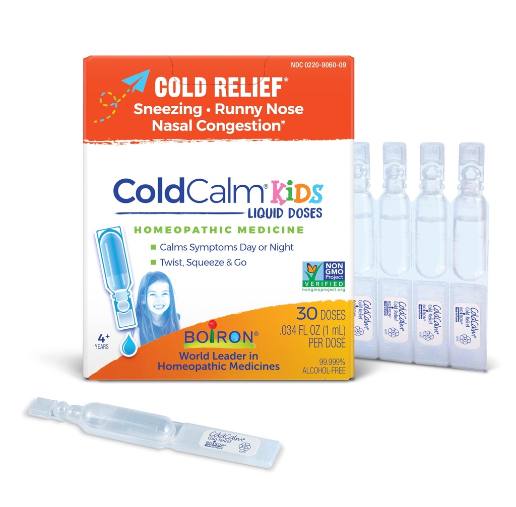 ボイロンColdCalmキッズは、スネーズ、ランニーノーズ、および鼻の混雑の風邪症状から救済のためのシングルユースドロップ - 生殖不能および非眠液用量 - 30カウント