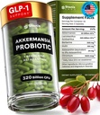 Akkermansia Muciniphila Probiotics 320 Billion CFU|GLP-1 Probiotic and Prebiotics|Akkermansiaの腸の健康のためのプロバイオティクス|インリンのプレバイオティクス繊維のカプセルのアスタキサンチン及びベリン及びクロム120の計算