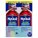 Vicks NyQuil SeverE 風邪、インフルエンザ、および輻輳の薬、2x12 fl oz ツイン パック、ベリー味、最大強度、夜間救助