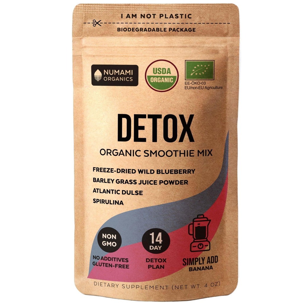 Numamiの健康なSpirulina、大西洋のDulseおよびBarleyの草ジュースの粉、ヨーロッパの優れた質のスーパーフードが付いている有機デトックスのブルーベリーのスムージーの粉