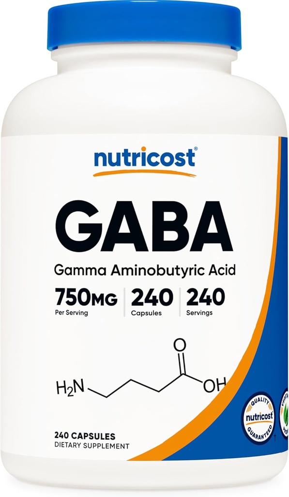Nutricost GABA (GammaのAminobutyricの酸) 750mg、240のカプセル、240のサービング-非GMOのグルテンフリー