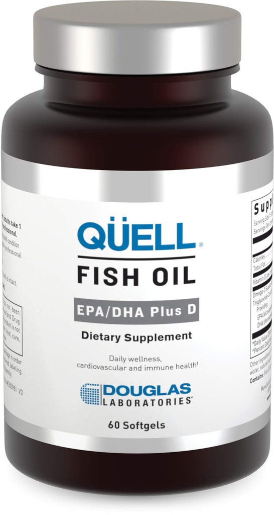 ダグラス研究所 ケルフィッシュオイル EPA/DHA Plus D | 3:2 EPAの比率 DHA エッセンシャルオメガ 3 脂肪酸プラス 1,000 ビタミンD3*のI.U. | 60 Softgels