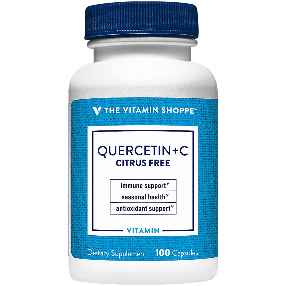 ビタミンのShoppe Quercetin +ビタミンC、Citrusはすべての季節(100カプセル)のための健康な免疫を支える自由な、酸化防止剤を放します