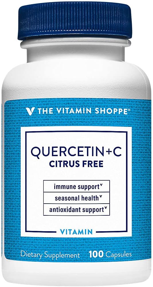 ビタミンのShoppe Quercetin +ビタミンC、Citrusはすべての季節(100カプセル)のための健康な免疫を支える自由な、酸化防止剤を放します