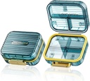 小さい丸薬箱、旅行丸薬の箱、財布のポケットのためのAcedadaの毎日の丸薬の容器、Moistureproof 7 Compartmentsの丸薬のホールダー、補足の魚油、青のための流行の携帯用薬のビタミンのオーガナイザー