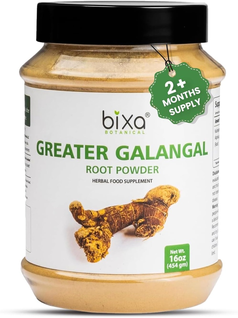 Bixa Botanical | Greater Galangal Root Powder | Alpinia Galanga Kulinjan | スープ・クッキング | Ayurvedic Herbal Supplement | Kosher | 蒸気処理 | GMO | 完全菜食主義者の | 100 パーセント 純粋 | 7 oz 200 g
