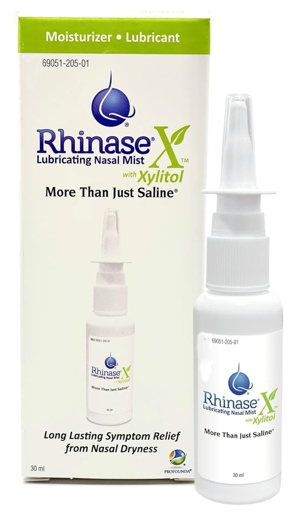 Rhinase X 鼻ミストスプレー Xylitol | 鼻の乾燥からの長期持続症状の軽減 | より少ないくしゃみ、かゆみ、鼻の滴りおよび輻輳